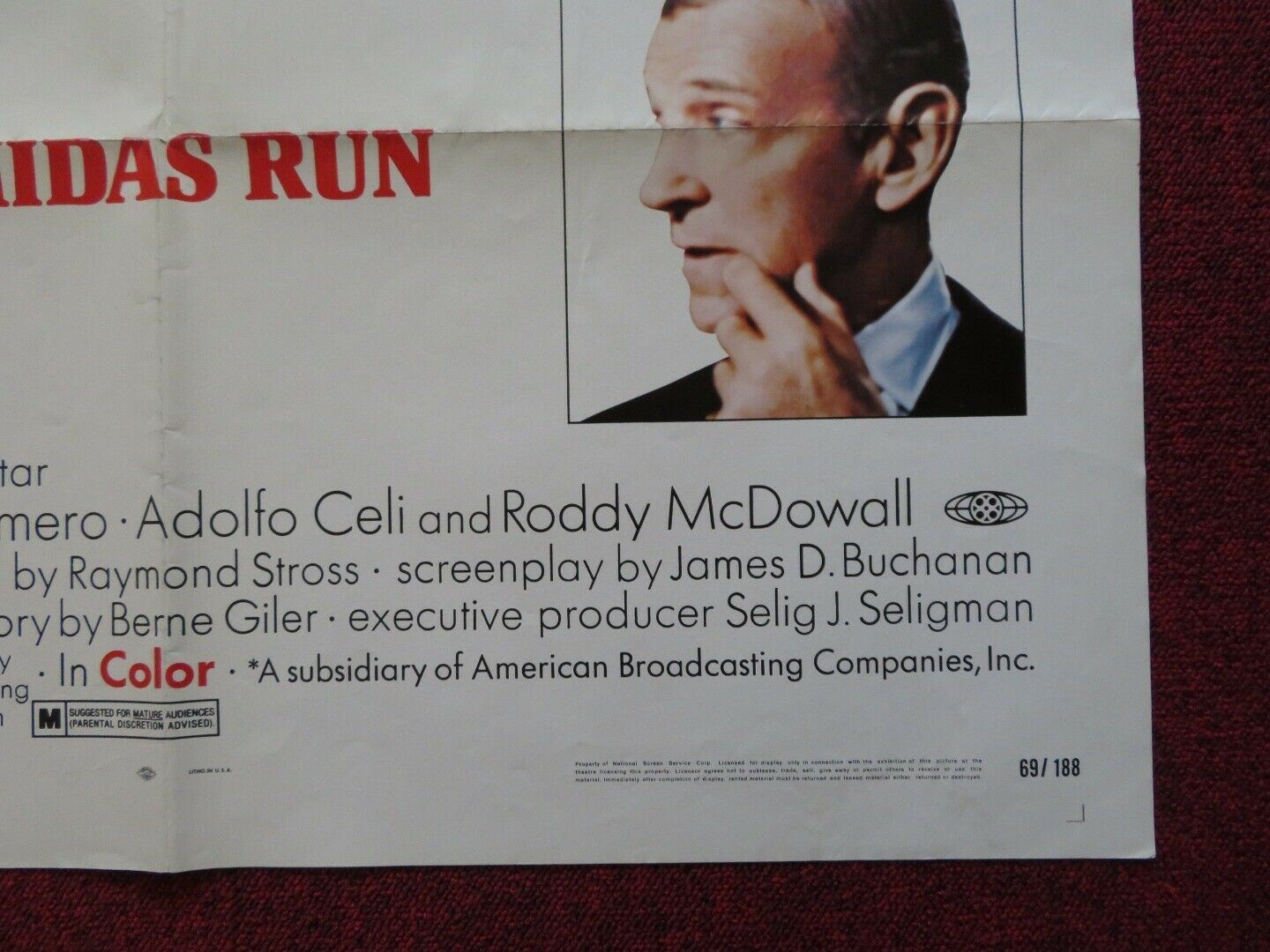 MIDAS RUN FOLDED US ONE SHEET POSTER RICHARD CRENNA ANNE HEYWOOD 1969 Movie posters