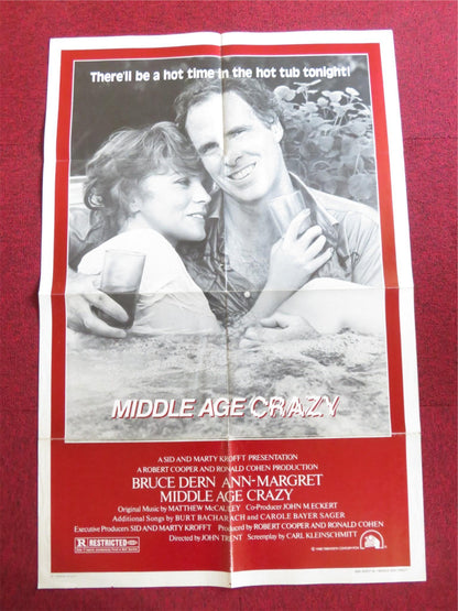 MIDDLE AGE CRAZY FOLDED US ONE SHEET POSTER BRUCE DERN ANN - MARGRET 1980 Rendezvous Cinema Movie posters
