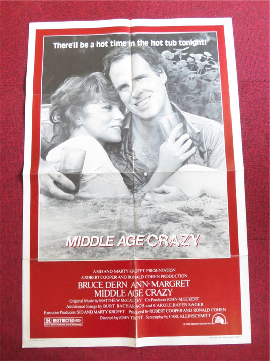 MIDDLE AGE CRAZY FOLDED US ONE SHEET POSTER BRUCE DERN ANN - MARGRET 1980 Rendezvous Cinema Movie posters