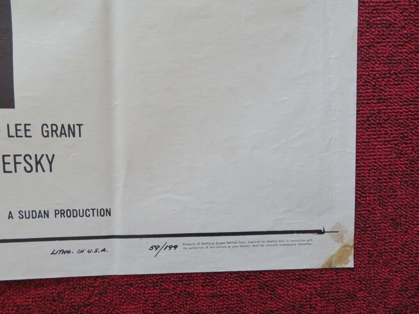 MIDDLE OF THE NIGHT FOLDED US ONE SHEET POSTER KIM NOVAK FREDRIC MARCH 1959 Movie posters