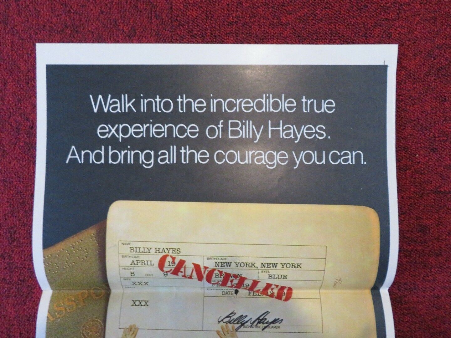 MIDNIGHT EXPRESS FOLDED AUSTRALIAN DAYBILL POSTER Oliver Stone Brad Davis 1978 Movie posters