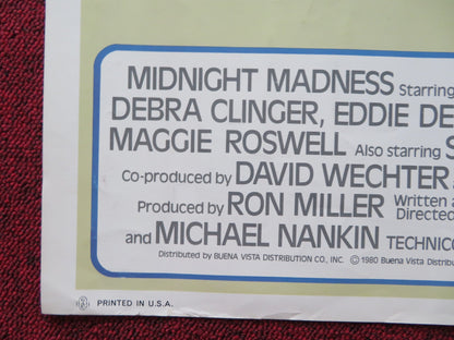 MIDNIGHT MADNESS US HALF SHEET (22"x 28") POSTER DAVID NAUGHTON D. CLINGER 1980 Rendezvous Cinema Movie posters