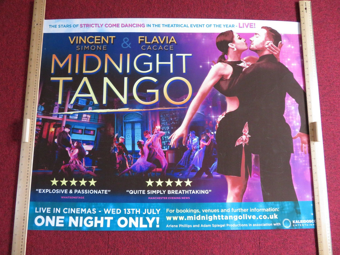 MIDNIGHT TANGO UK QUAD (30"x 40") ROLLED POSTER FLAVIA CACACE VINCENT SIMONE '11 Rendezvous Cinema Movie posters