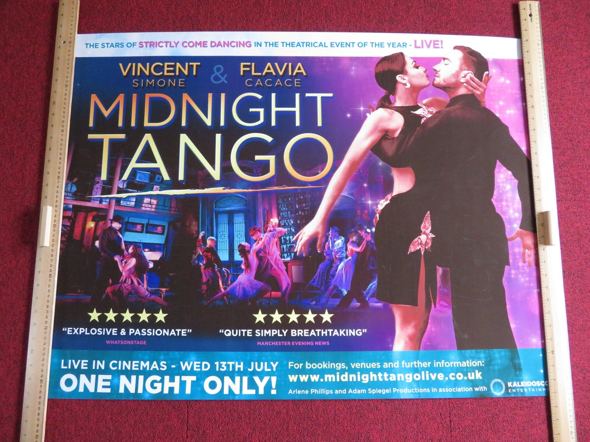 MIDNIGHT TANGO UK QUAD (30"x 40") ROLLED POSTER FLAVIA CACACE VINCENT SIMONE '11 Rendezvous Cinema Movie posters