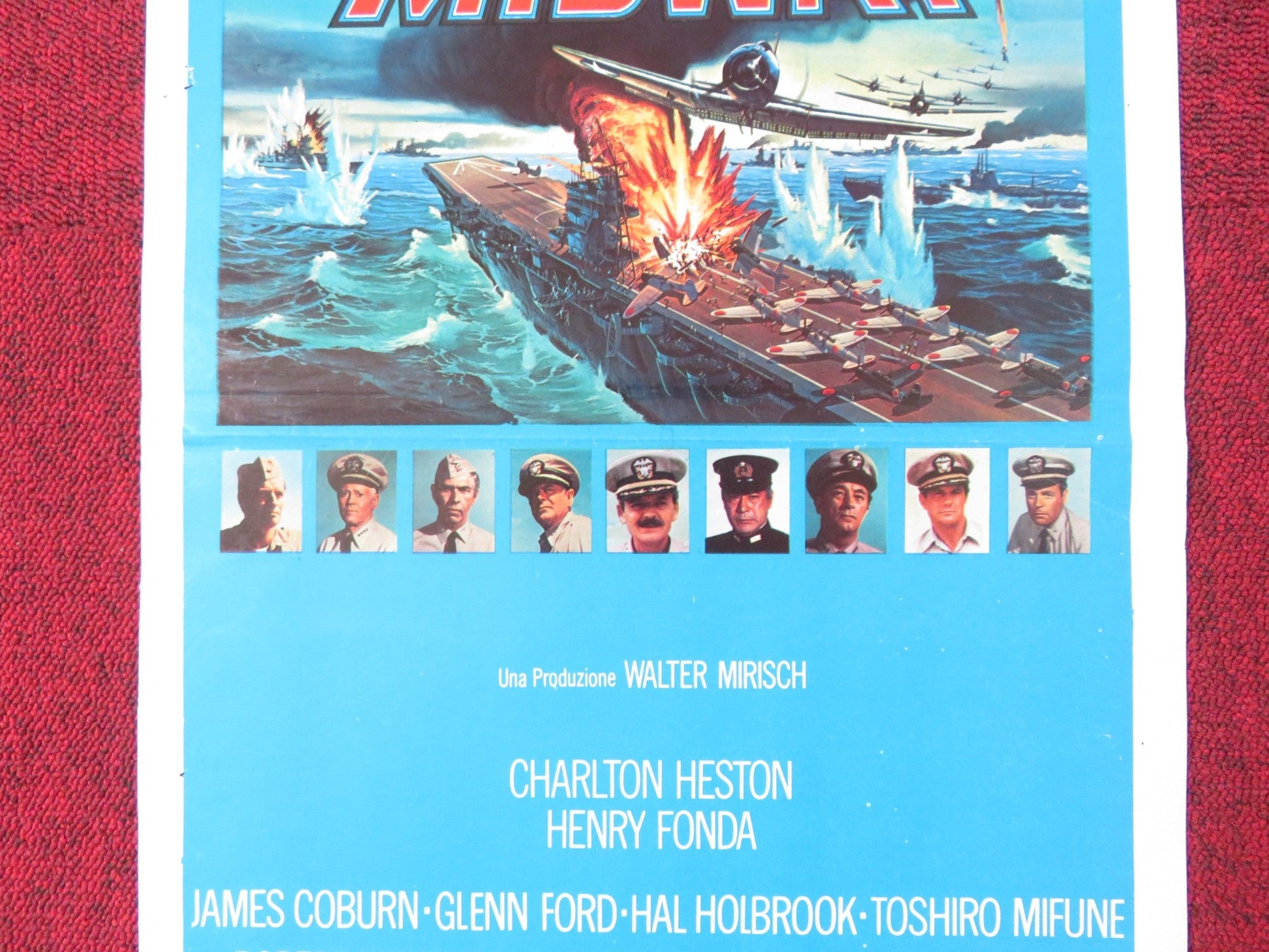 MIDWAY ITALIAN LOCANDINA POSTER CHARLTON HESTON HENRY FONDA 1976 Rendezvous Cinema Movie posters