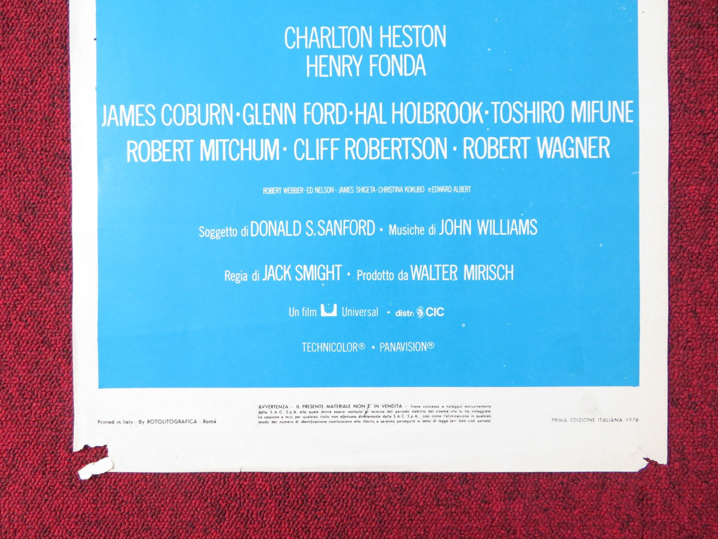 MIDWAY ITALIAN LOCANDINA POSTER CHARLTON HESTON HENRY FONDA 1976 Rendezvous Cinema Movie posters