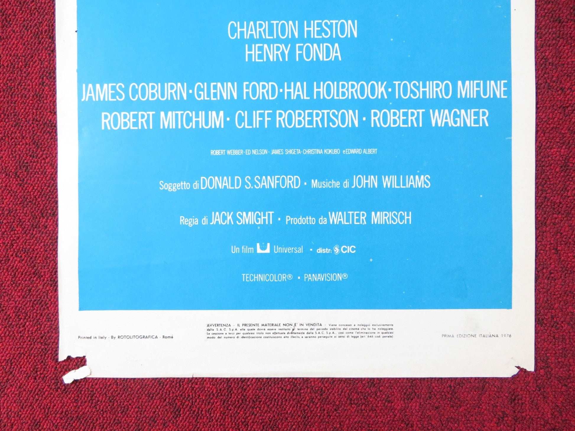 MIDWAY ITALIAN LOCANDINA POSTER CHARLTON HESTON HENRY FONDA 1976 Rendezvous Cinema Movie posters