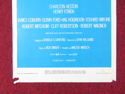 MIDWAY ITALIAN LOCANDINA POSTER CHARLTON HESTON HENRY FONDA 1976 Rendezvous Cinema Movie posters