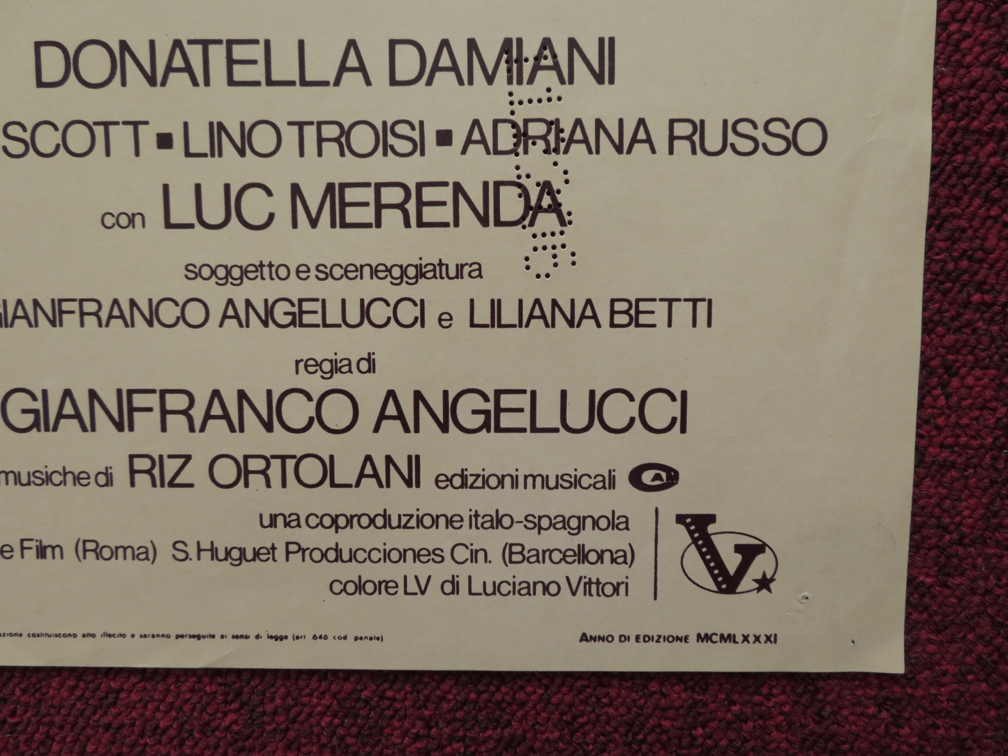 MIELE DI DONNA / HONEY ITALIAN FOTOBUSTA POSTER C.GOLDSMITH CATHERINE SPAAK '81 Rendezvous Cinema Movie posters