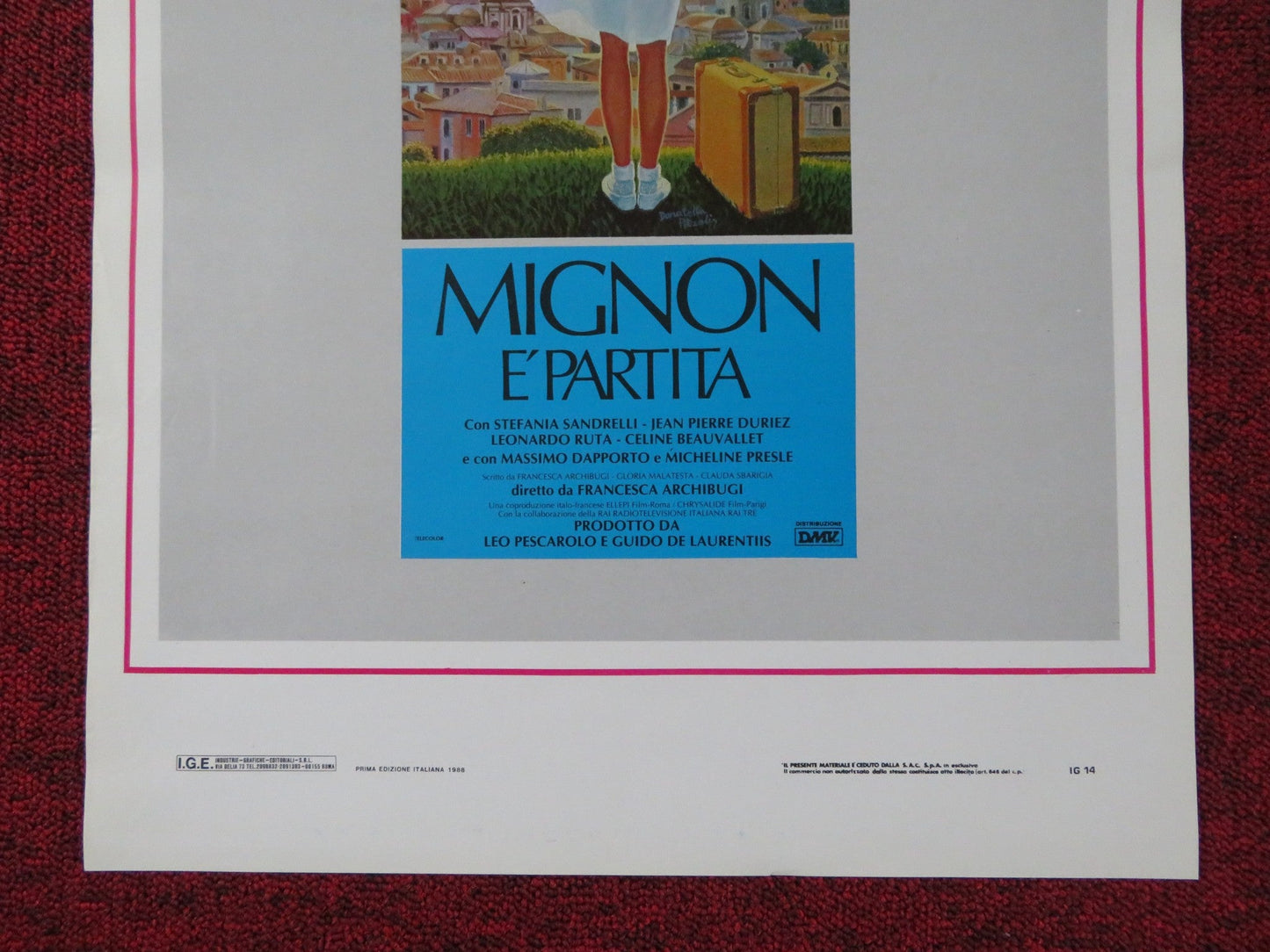 MIGNON HAS LEFT ITALIAN LOCANDINA POSTER STEFANIA SANDRELLI J. P. DURIEZ 1988 Rendezvous Cinema Movie posters