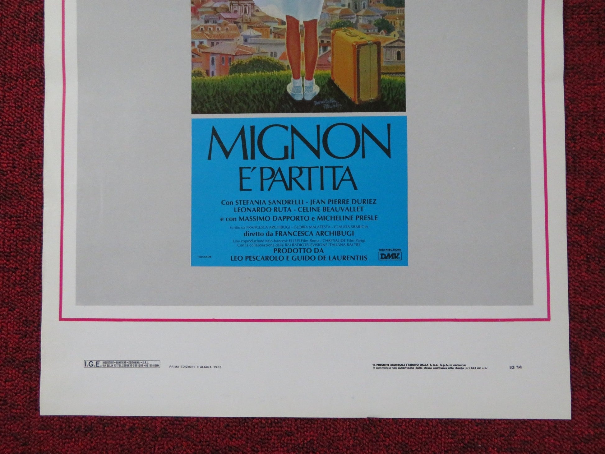 MIGNON HAS LEFT ITALIAN LOCANDINA POSTER STEFANIA SANDRELLI J. P. DURIEZ 1988 Rendezvous Cinema Movie posters