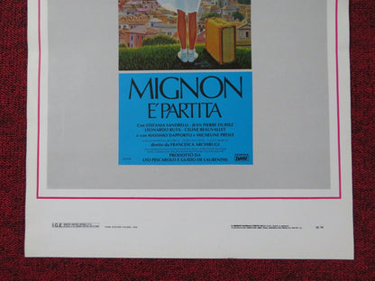 MIGNON HAS LEFT ITALIAN LOCANDINA POSTER STEFANIA SANDRELLI J. P. DURIEZ 1988 Rendezvous Cinema Movie posters
