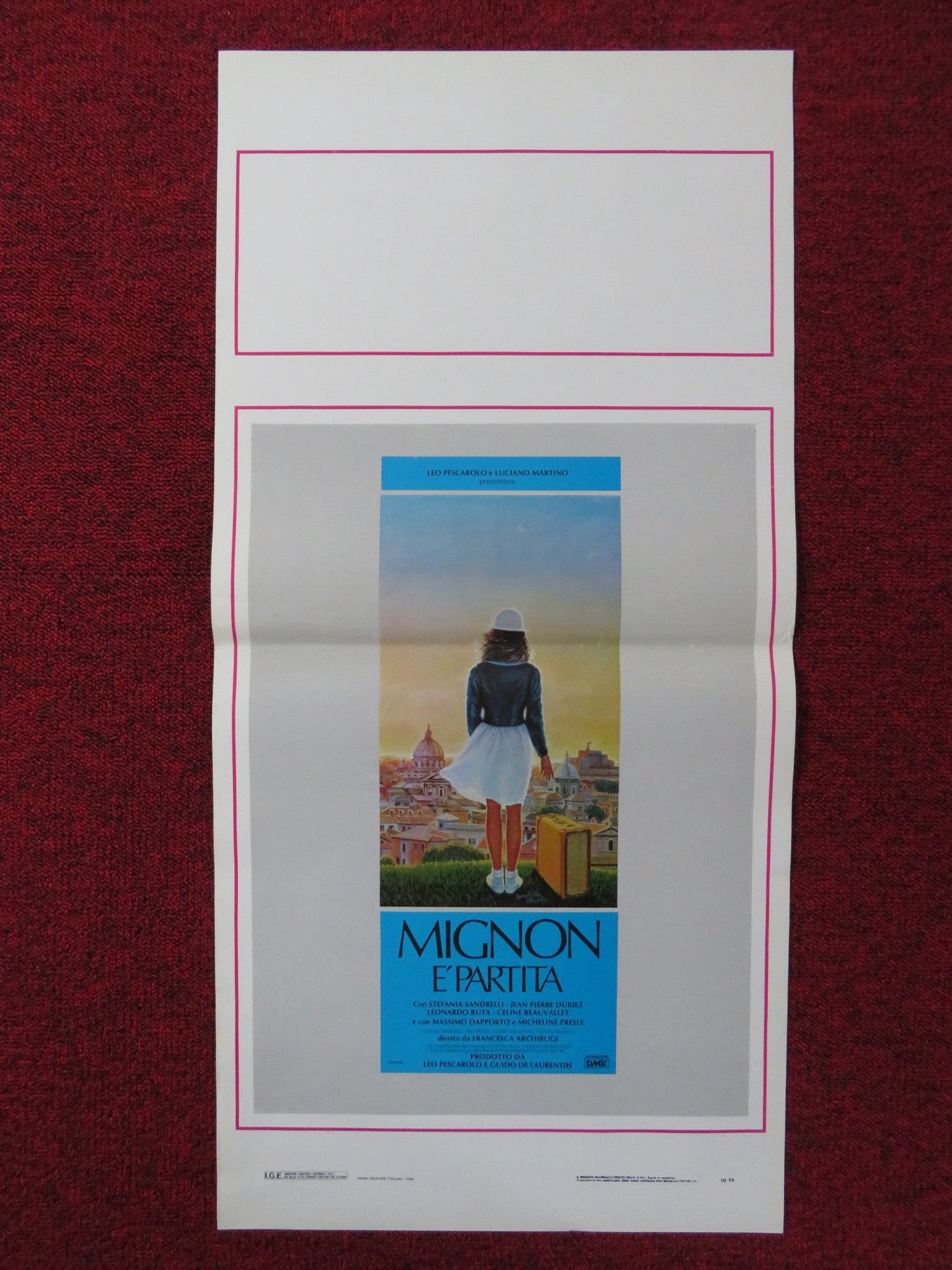 MIGNON HAS LEFT ITALIAN LOCANDINA POSTER STEFANIA SANDRELLI J. P. DURIEZ 1988 Rendezvous Cinema Movie posters
