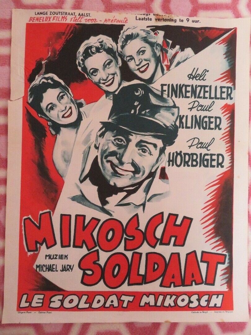 MIKOSCH SOLDAAT/ Mikosch rückt ein BELGIUM (17.5"x 13.5") POSTER 1952 Movie posters