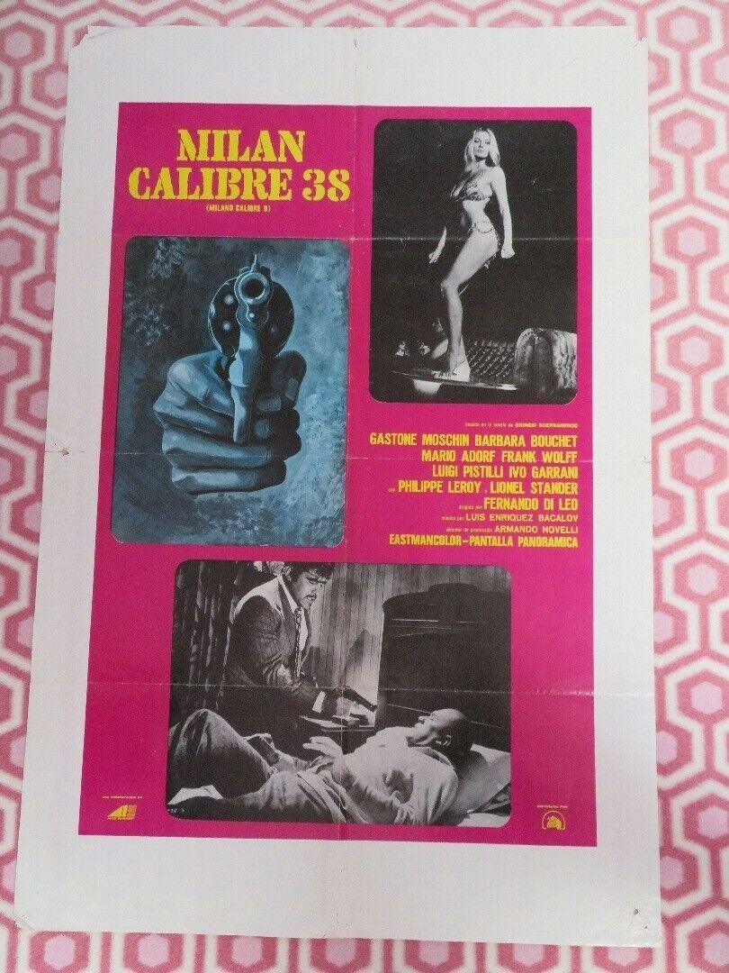 MILANO CALBRE 9 / Caliber 9 FRENCH (41"x 27") POSTER ROLLED BARBARA BOUCHET 1972 - Rendezvous Cinema
