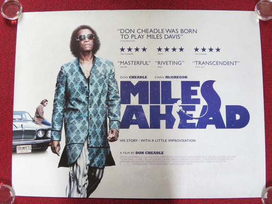 MILES AHEAD UK QUAD (30"x 40") ROLLED POSTER DON CHEADLE EWAN MCGREGOR 2015 Rendezvous Cinema Movie posters