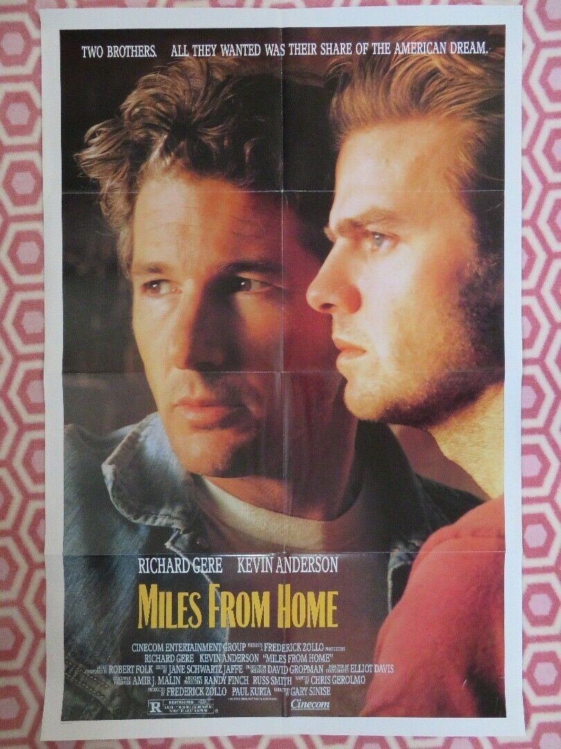 MILES FROM HOME US ONE SHEET POSTER RICHARD GERE KEVIN ANDERSON 1988 Movie posters