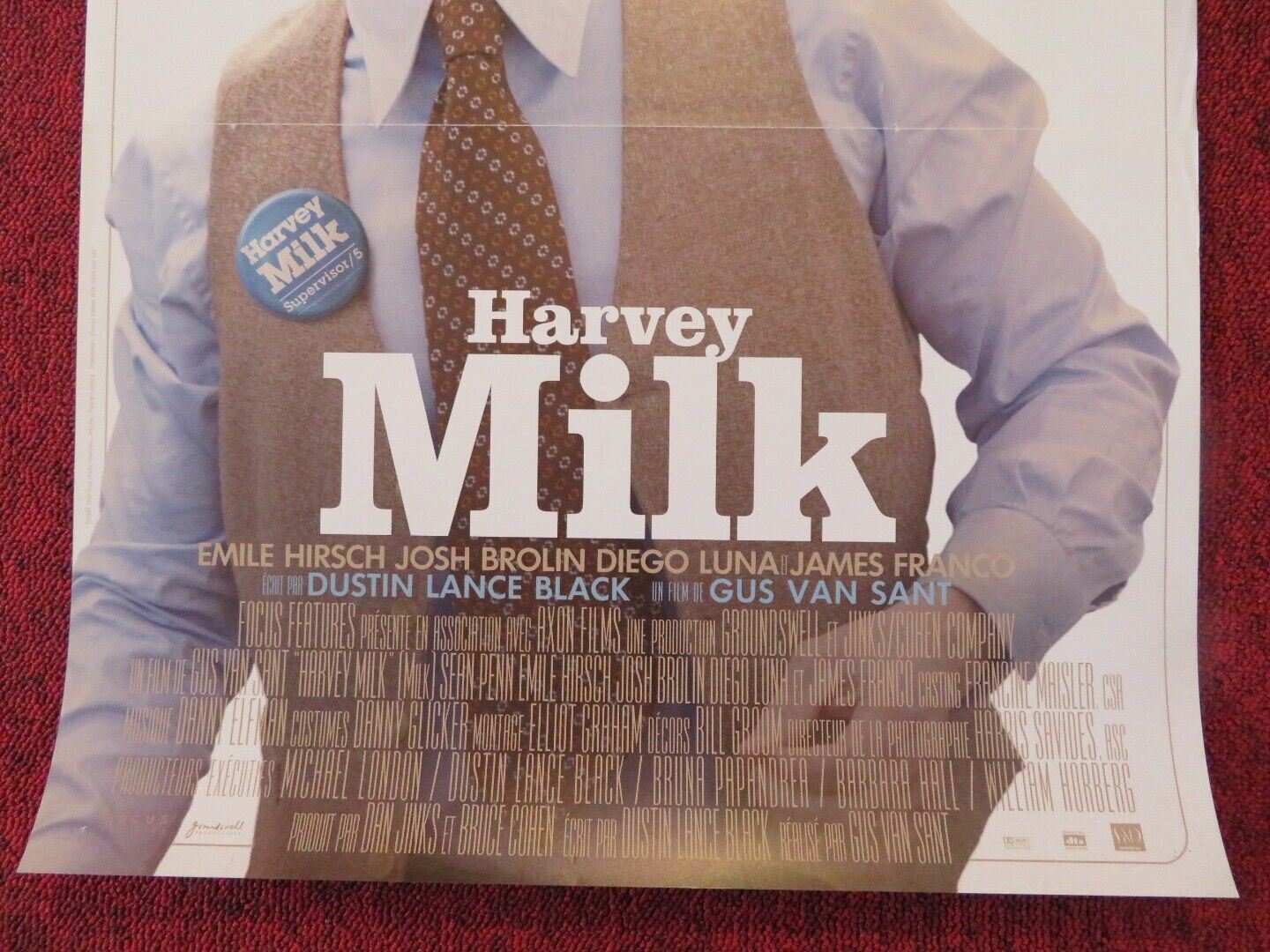 MILK FRENCH (15"x 21") POSTER SEAN PENN JOSH BROLIN 2008 Movie posters