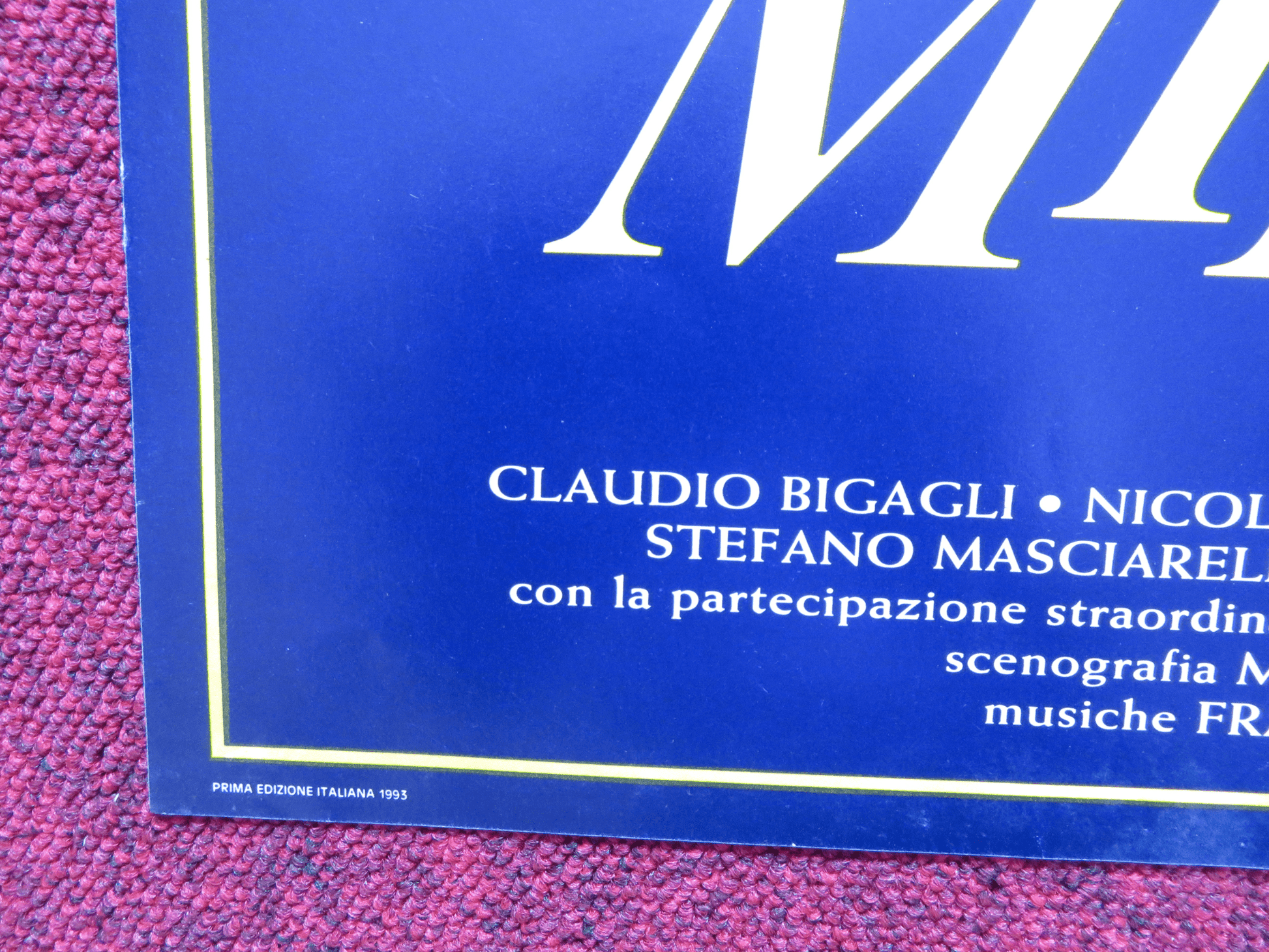 MILLE BOLLE BLU ITALIAN FOTOBUSTA POSTER CLAUDIO BIGAGLI NICOLETTA BORIS 1993 Rendezvous Cinema Movie posters