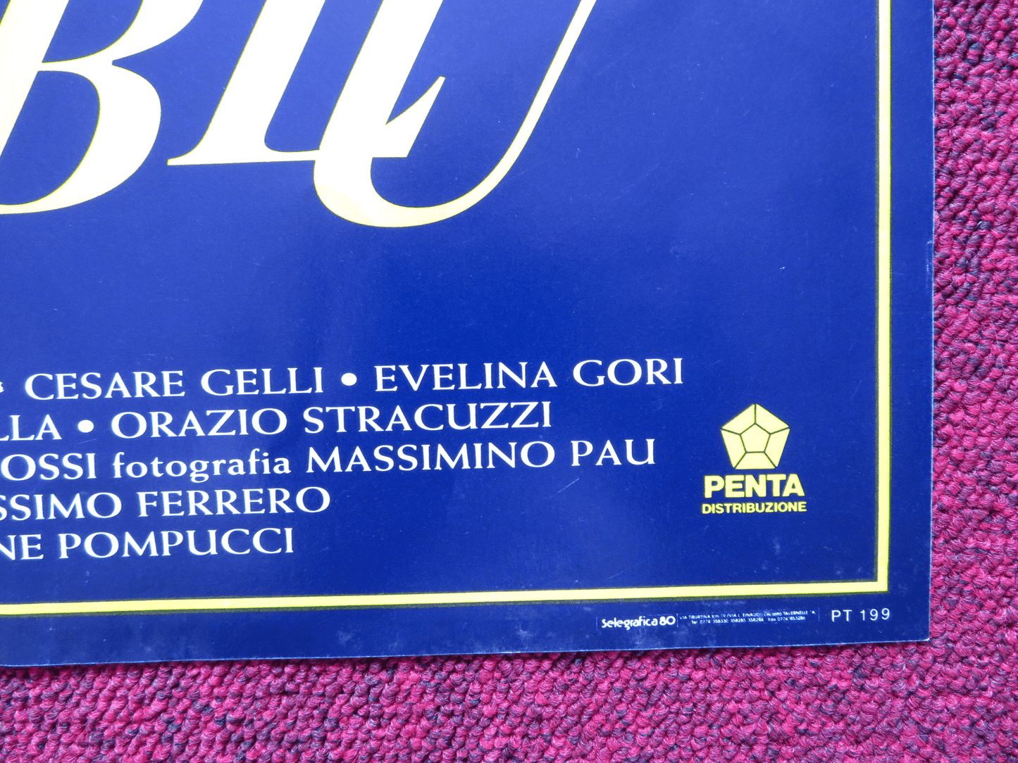 MILLE BOLLE BLU ITALIAN FOTOBUSTA POSTER CLAUDIO BIGAGLI NICOLETTA BORIS 1993 Rendezvous Cinema Movie posters