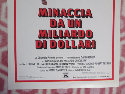 MINACCIA DA UN MILIARDO DI DOLLARI ITALIAN LOCANDINA (27.5"x13") POSTER 1980 Movie posters