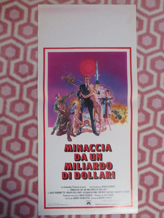 MINACCIA DA UN MILIARDO DI DOLLARI ITALIAN LOCANDINA (27.5"x13") POSTER 1980 Movie posters