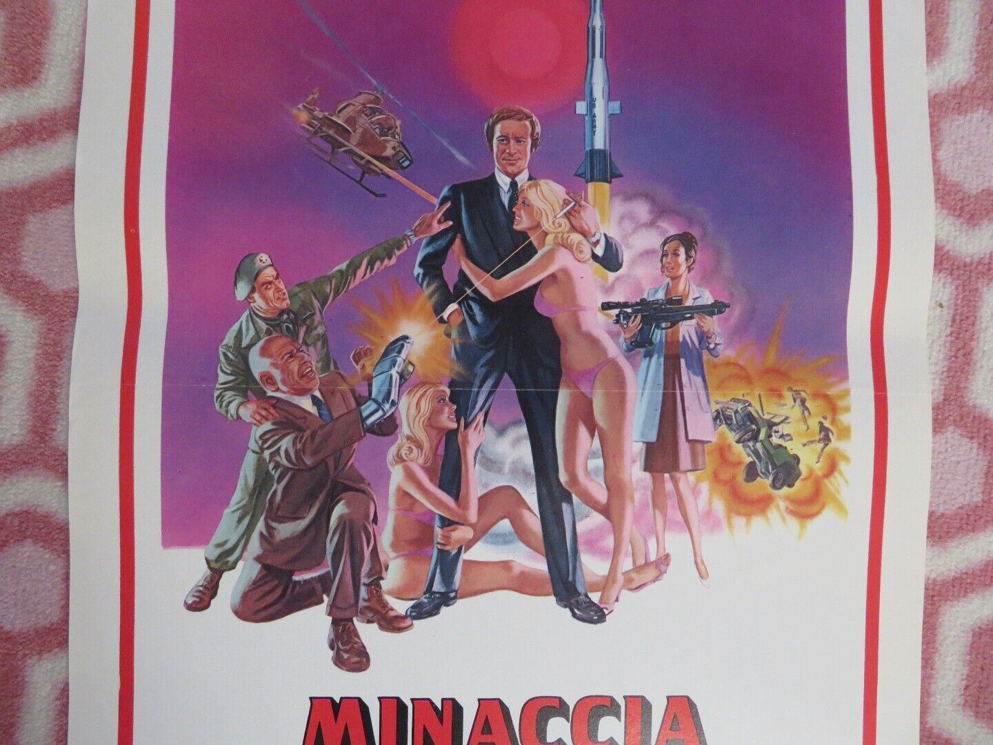 MINACCIA DA UN MILIARDO DI DOLLARI ITALIAN LOCANDINA (27.5"x13") POSTER 1980 Movie posters