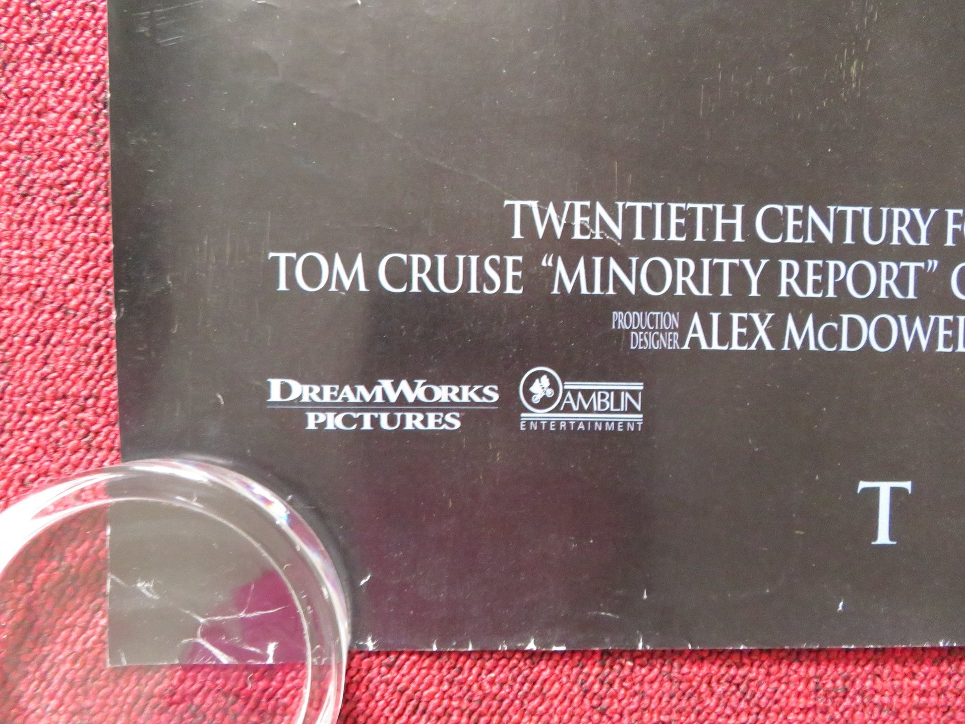 MINORITY REPORT - c UK QUAD ROLLED POSTER SPIELBERG TOM CRUISE 2002 Rendezvous Cinema Movie posters