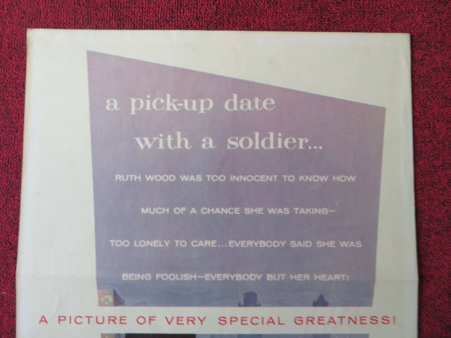 MIRACLE IN THE RAIN US INSERT (14"x 36") POSTER JANE WYMAN CAN JOHNSON 1956 Movie posters