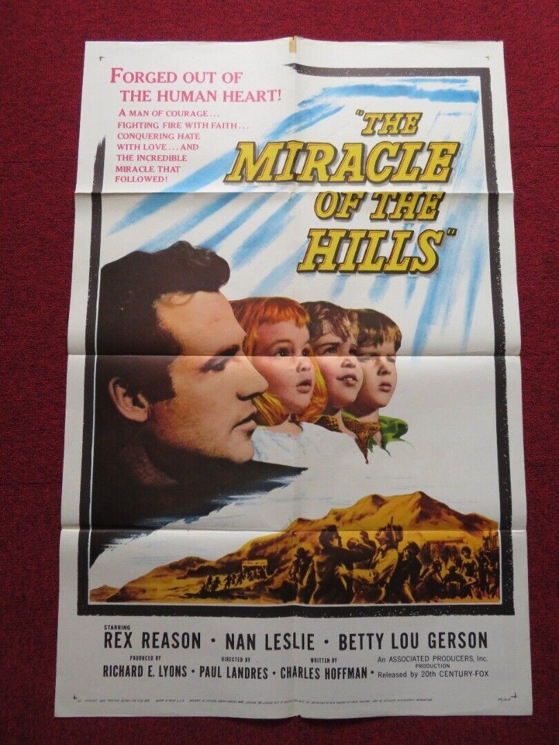 MIRACLE OF HILLS FOLDED US ONE SHEET POSTER REX REASON NAN LESLIE 1959 Movie posters