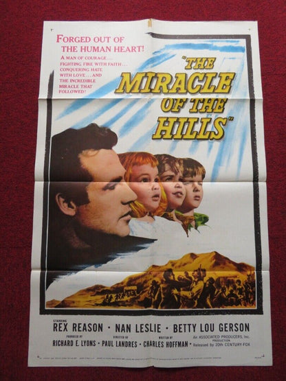 MIRACLE OF HILLS FOLDED US ONE SHEET POSTER REX REASON NAN LESLIE 1959 Movie posters