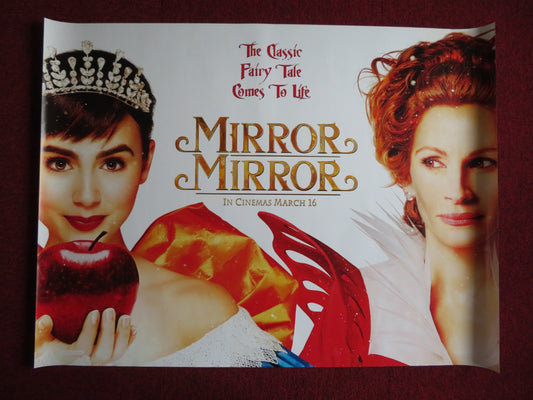 MIRROR MIRROR UK QUAD (30"x 40") ROLLED POSTER JULIA ROBERTS LILY COLLINS 2012 Rendezvous Cinema Movie posters