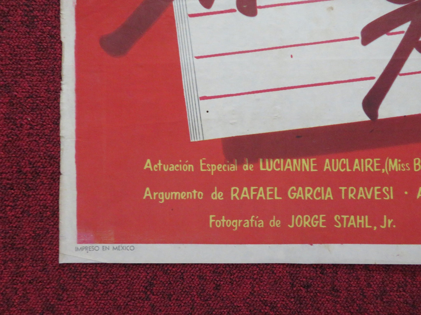 MIS SECRETARIAS PRIVADAS FOLDED MEXICAN POSTER CESAR ROMERO LILIA PRADO 1959 Rendezvous Cinema Movie posters