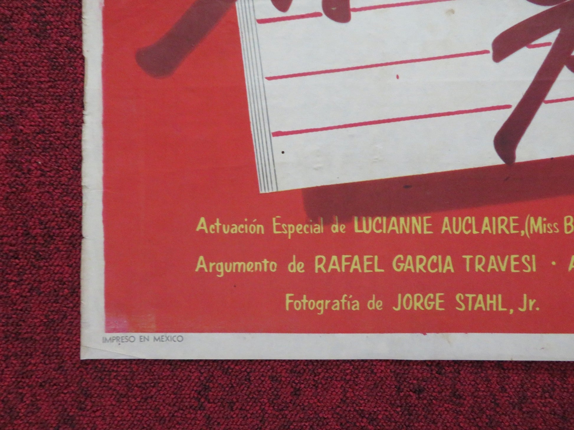 MIS SECRETARIAS PRIVADAS FOLDED MEXICAN POSTER CESAR ROMERO LILIA PRADO 1959 Rendezvous Cinema Movie posters