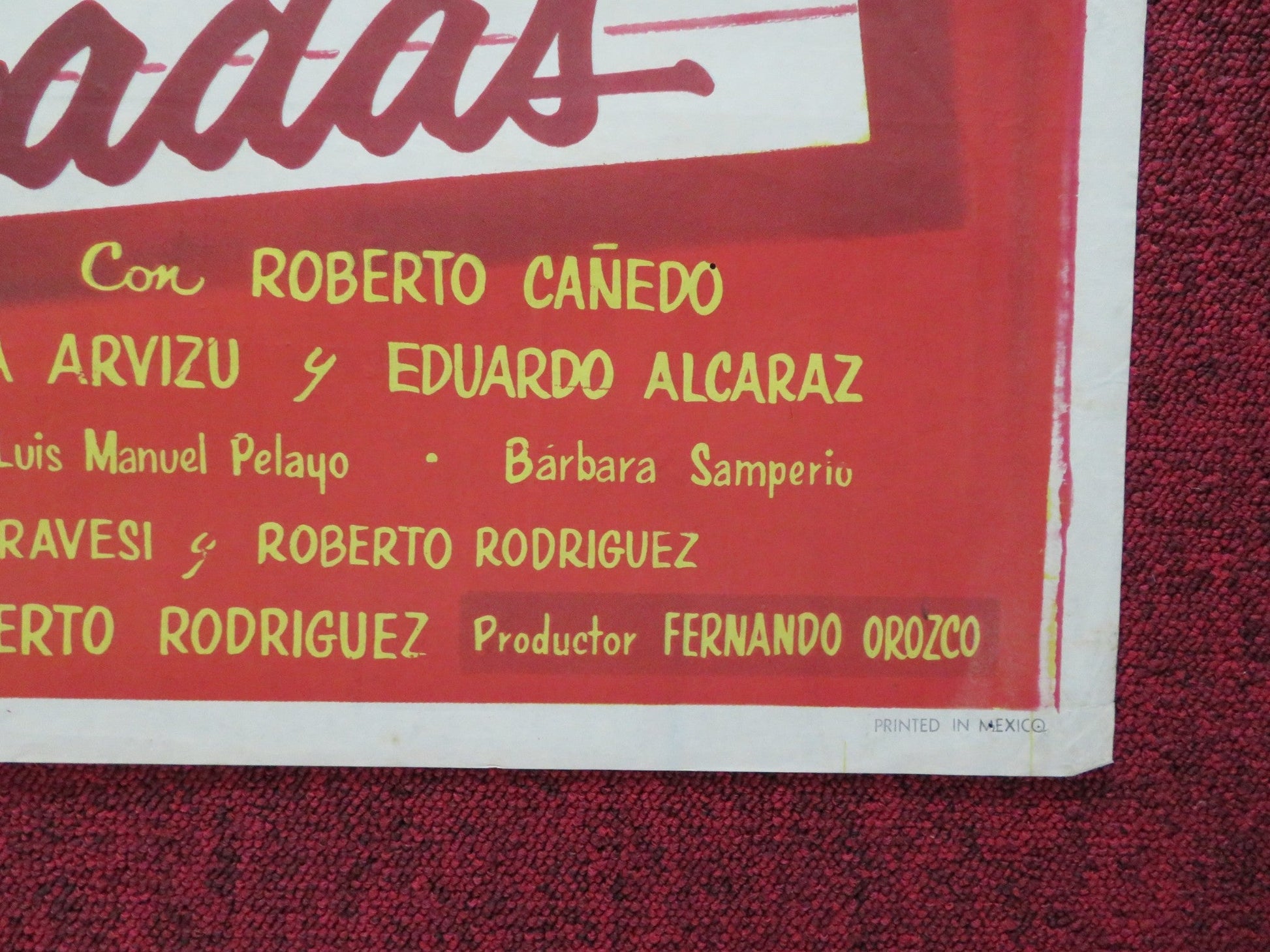 MIS SECRETARIAS PRIVADAS FOLDED MEXICAN POSTER CESAR ROMERO LILIA PRADO 1959 Rendezvous Cinema Movie posters