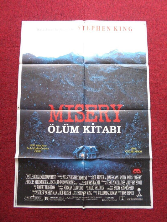 MISERY FOLDED TURKISH ONE SHEET POSTER STEPHEN KING KATHY BATES JAMES CAAN 1990 - Rendezvous Cinema