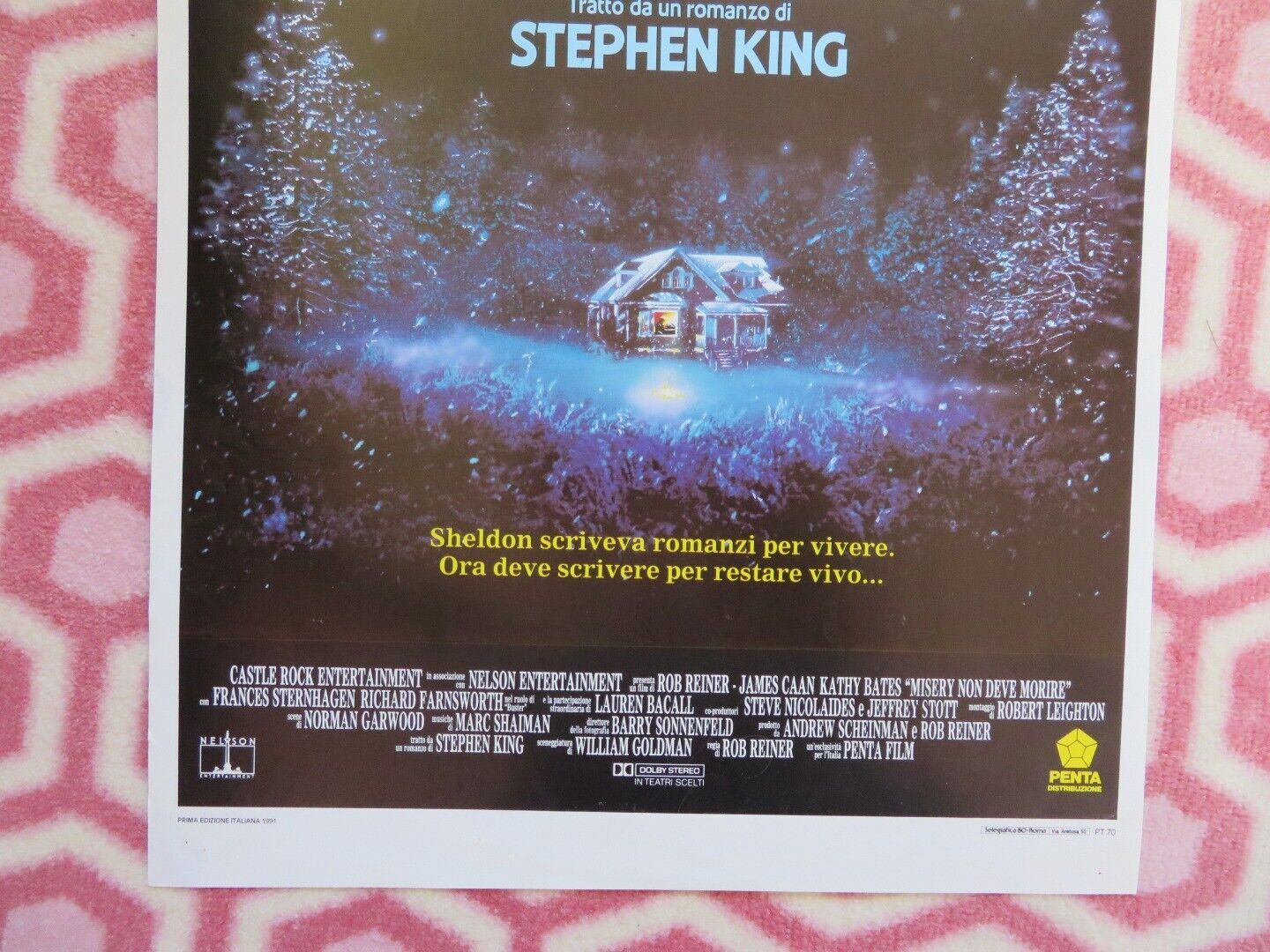 MISERY ITALIAN LOCANDINA (27.5"x13") POSTER STEPHEN KING KATHY BATES 1991 Movie posters