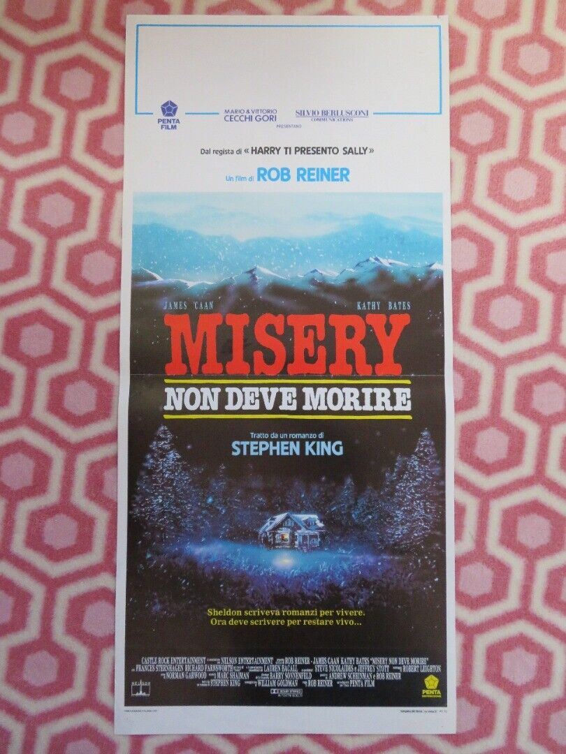 MISERY ITALIAN LOCANDINA (27.5"x13") POSTER STEPHEN KING KATHY BATES 1991 Movie posters