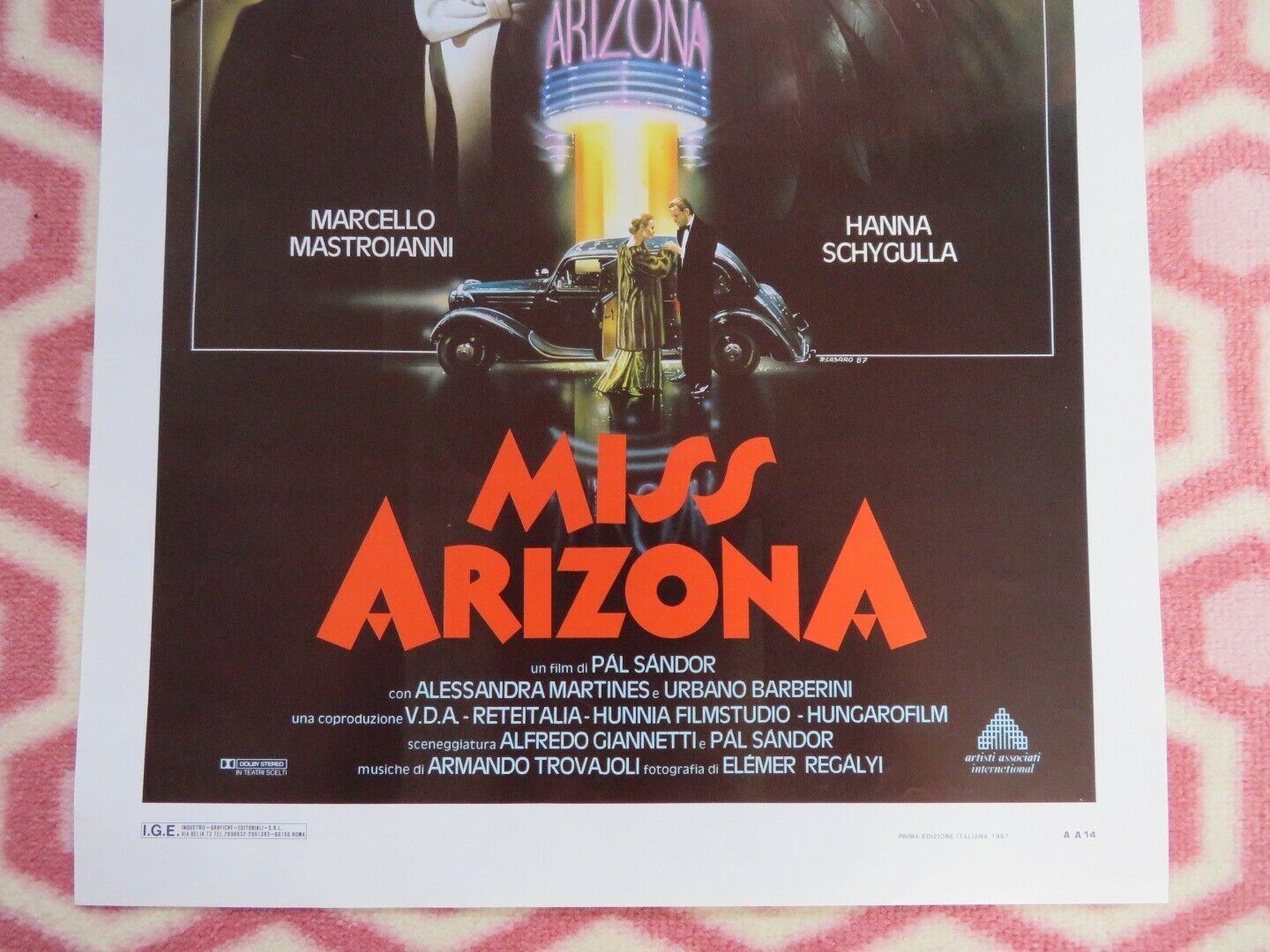 MISS ARIZONA ITALIAN LOCANDINA (27.5"x13") POSTER MARCELLO MASTOIANNI 1988 Movie posters
