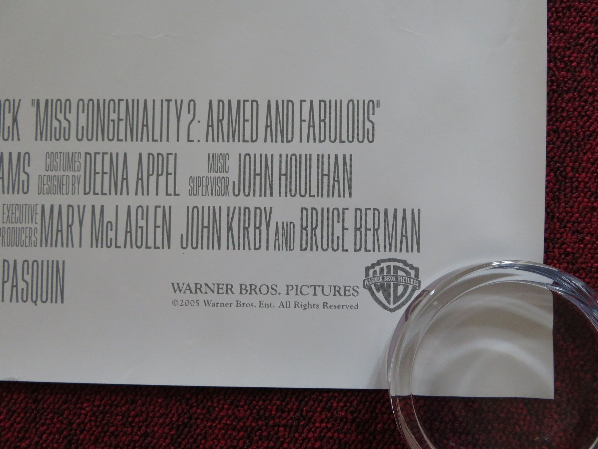 MISS CONGENIALITY 2: ARMED & FABULOUS - A UK QUAD ROLLED POSTER SANDRA BULLOCK Rendezvous Cinema Movie posters