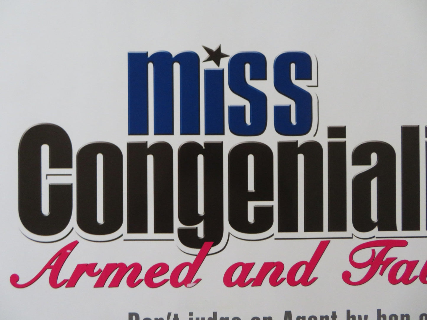 MISS CONGENIALITY 2: ARMED & FABULOUS - A UK QUAD ROLLED POSTER SANDRA BULLOCK Rendezvous Cinema Movie posters