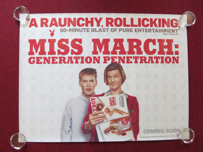 MISS MARCH UK QUAD (30"x 40") ROLLED POSTER ZACH CREGGER TREVOR MOORE 2009 Rendezvous Cinema Movie posters