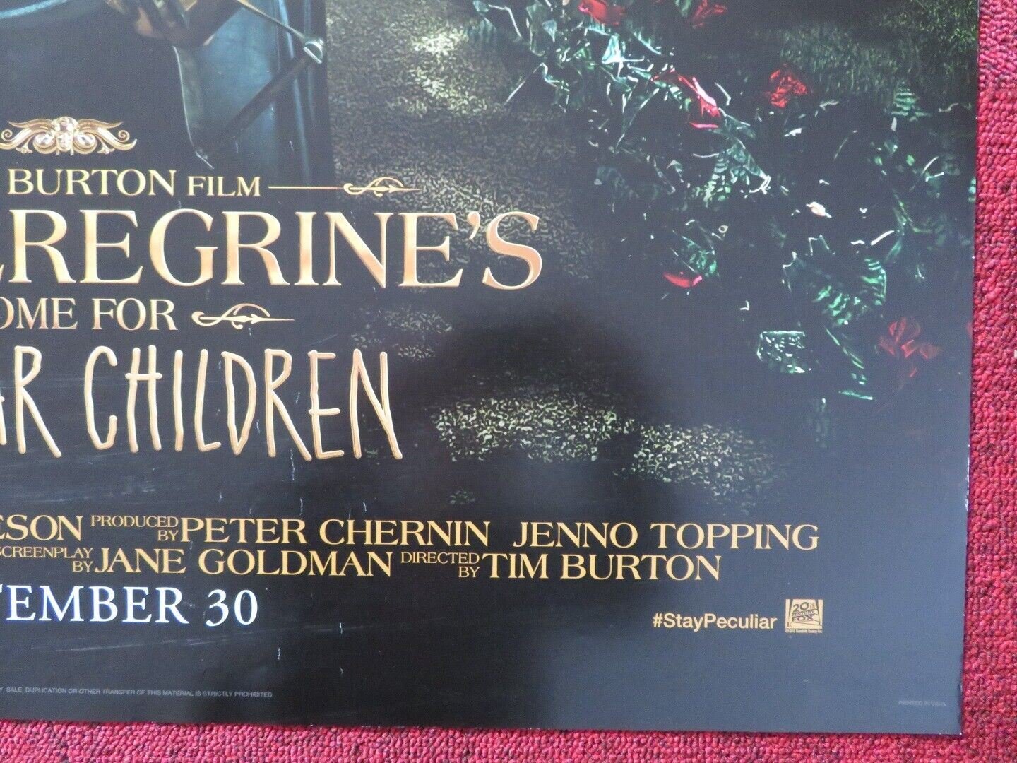 MISS PEREGRINE'S HOME FOR PECULIAR CHILDREN V.A US ONE SHEET ROLLED POSTER 2016 Movie posters