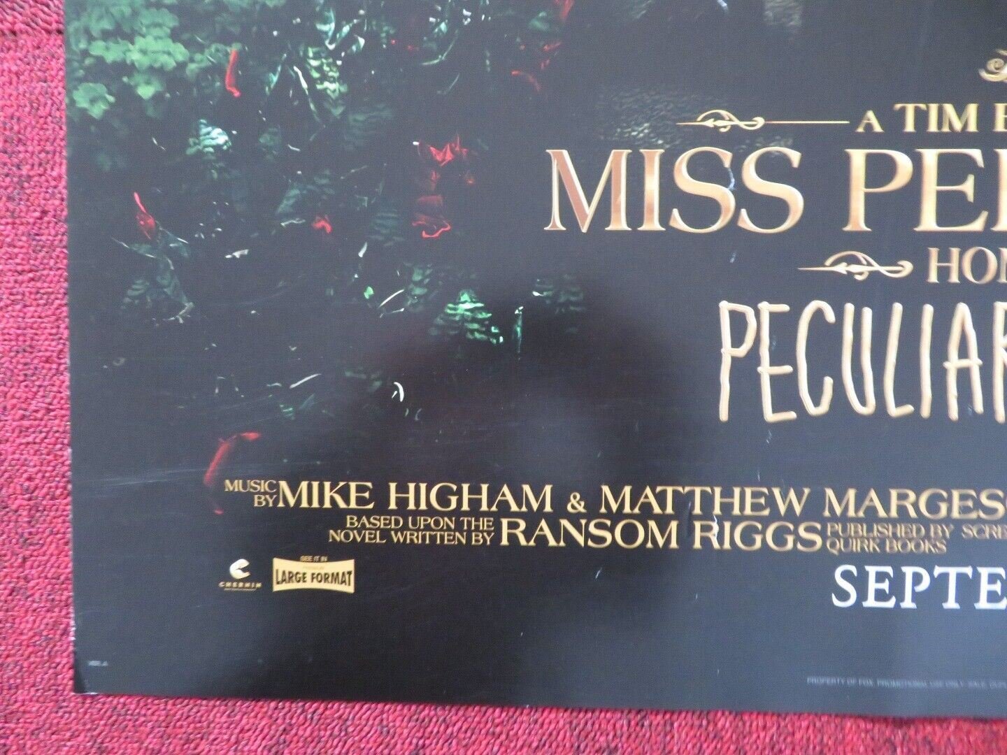 MISS PEREGRINE'S HOME FOR PECULIAR CHILDREN V.A US ONE SHEET ROLLED POSTER 2016 Movie posters