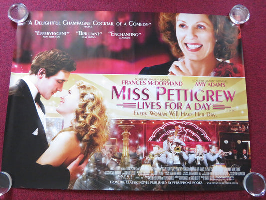 MISS PETTIGREW LIVES FOR A DAY UK QUAD (30"x 40") ROLLED POSTER MCDORMAND 2008 Rendezvous Cinema Movie posters