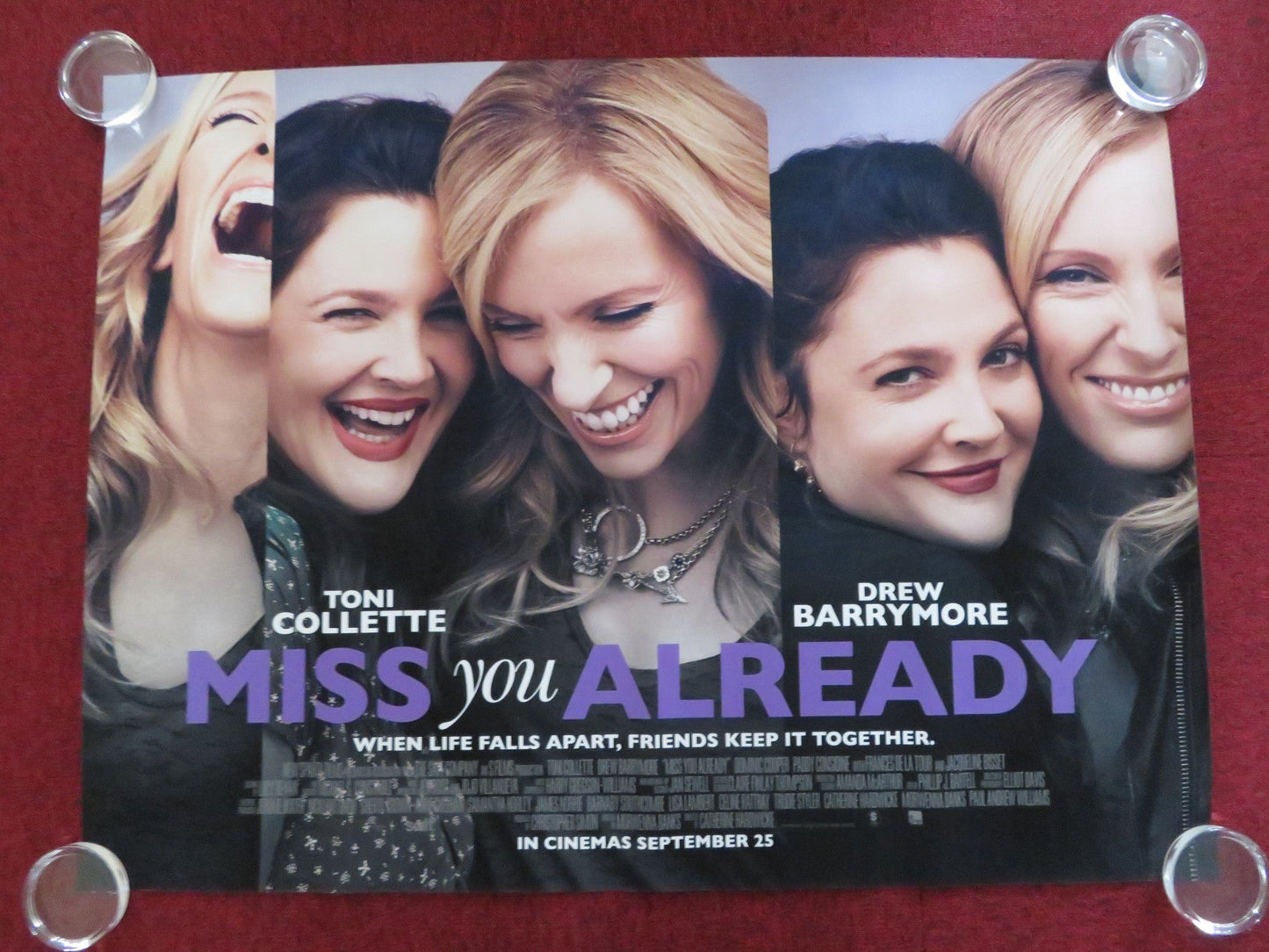 MISS YOU ALREADY UK QUAD ROLLED POSTER DREW BARRYMORE TONI COLLETTE 2015 Rendezvous Cinema Movie posters