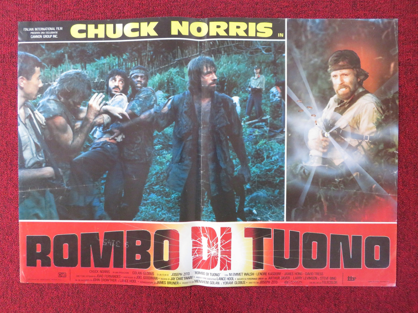 MISSING IN ACTION - A ITALIAN FOTOBUSTA POSTER CHUCK NORRIS CANNON 1985 Rendezvous Cinema Movie posters