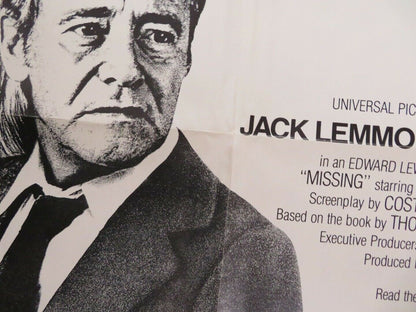 MISSING US ONE SHEET POSTER JACK LEMMON SISSY SPACEK 1982 - Rendezvous Cinema