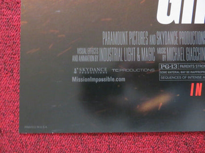 MISSION IMPOSSIBLE GHOST PROTOCOL FOLDED US ONE SHEET POSTER CRUISE 2011 Movie posters