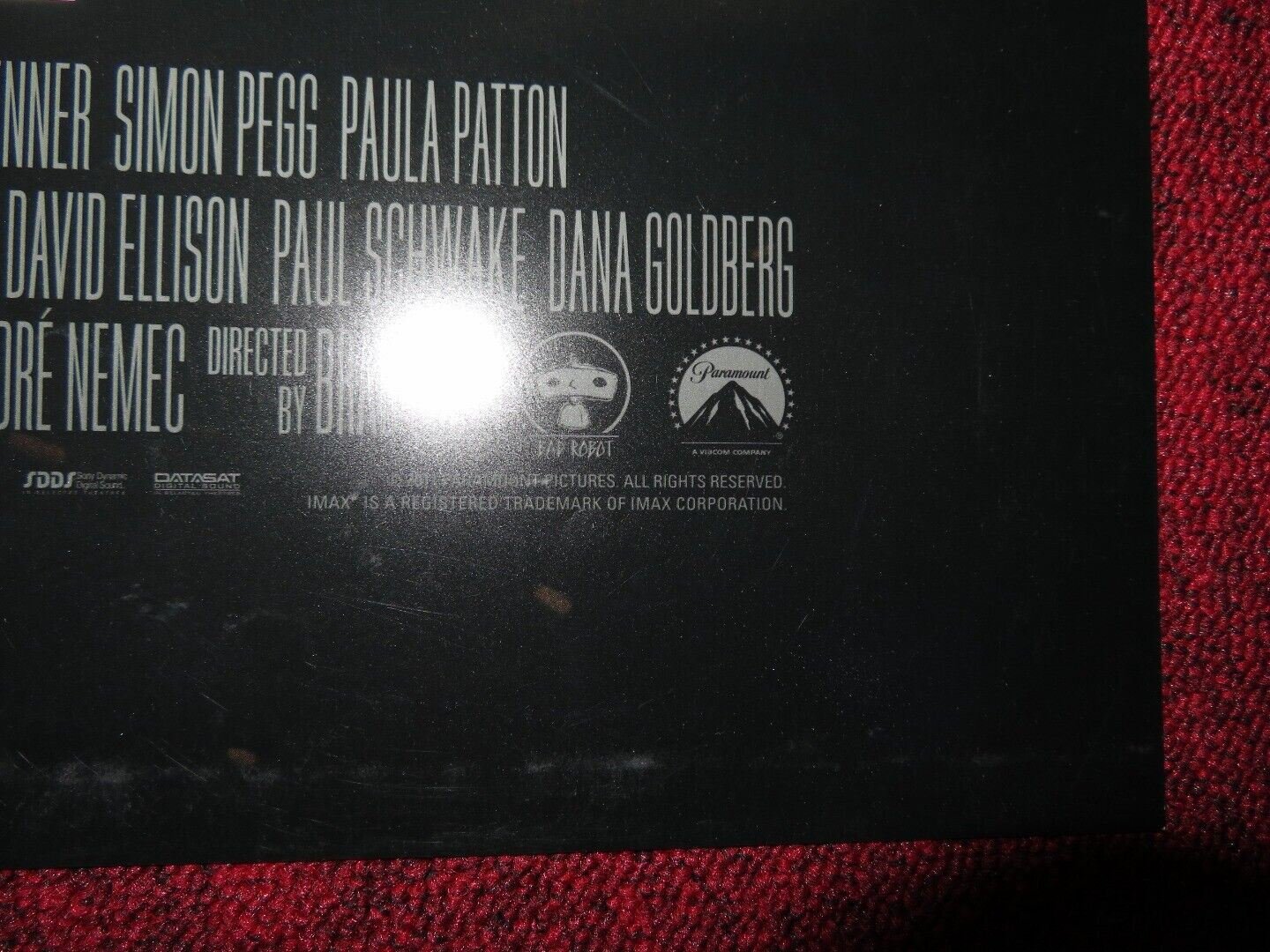 MISSION IMPOSSIBLE GHOST PROTOCOL FOLDED US ONE SHEET POSTER CRUISE 2011 Movie posters